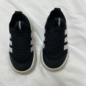 Adidas Kids Black and White Slip-On Sneakers